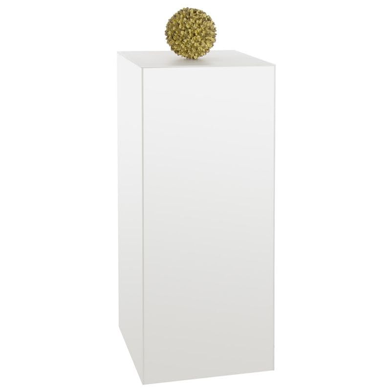 Image of shopPOPdisplays White Expanded PVC Display Pedestal - Lightweight, Portable & Durable for Events, Trade Shows - 50 lb. Capacity (11.5 inch W x 11.5 inch L x 30 inch H)