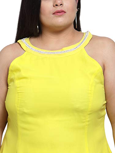 Image of Flambeur Women's Georgette Knee-Length Casual Dress