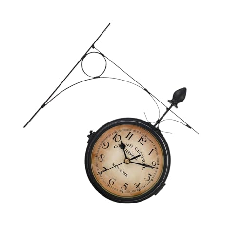 Reloj de pared de hierro para decorar salones elegantes y porches 3