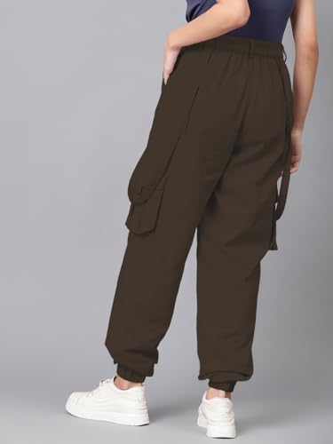 Image of KOTTY Women's High Rise Relaxed || Straight || Joggers Fit Cargo's for Pants || Trousers