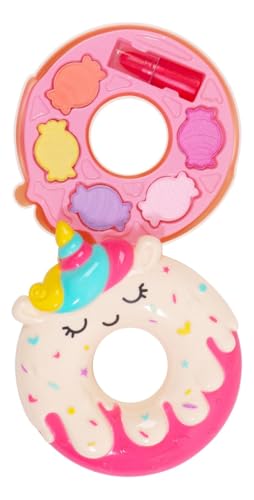 KIT Maquiagem Paleta Sombra Com Batom Donuts Infantil
