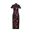 Plum Blossom Embroidery Black Red