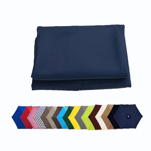KXXZAAU 6/8 Ribs Umbrella Canopy Replacement Patio Umbrella Replacement Cloth 6.5ft 7.5ft 8.2ft 9ft 10ft Replacement Canopy Top Outdoor Market Canopy Cover(Color:Navy blue,Size:2.30m/7.5FT-8Ribs)