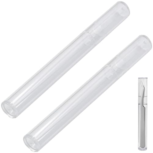 2 Packs Professional Tweezers Storage Case Tweezers Organizer Eyelash Extension Tools Travel Small Box for Clip Manicure Tool
