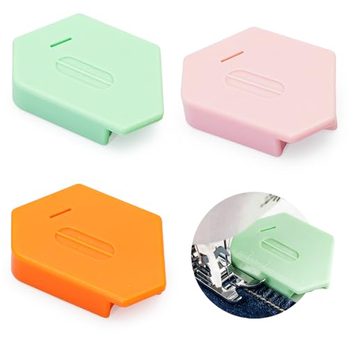 Aerzouser Magnetische Nahtführung für Nähmaschine 3 Stück mit Skala ABS Nähhilfe für gerade Nähte Magnetischer Stoffführer für präzises Nähen (3PCS)
