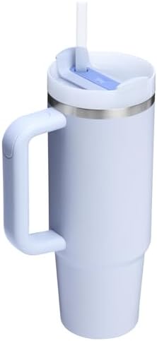 Person holding a BPA-free Stanley Quencher H2.0 tumbler, showcasing ergonomic handle