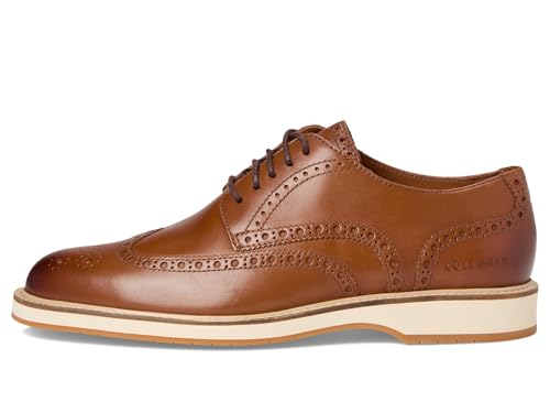 Cole Haan Cole Haan Men's Shoes - Morse Grand Wingtip Oxford, British Tan/Ivory/Gum, 8-M US