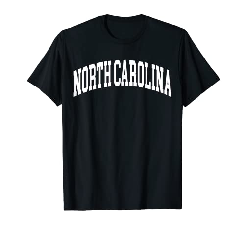 North Carolina US College Font Proud American USA States T-Shirt