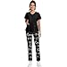 Scrub Sets for Woman Fashion Casual Solid Color Short Sleeve Scrub Tops Graphic Printed Scrub Pants with Pockets Black S, Womens Scrub Tops