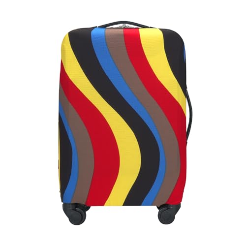 Travel Luggage Cover Suitcase Protector, Washable Suitcase Cover Fits 18-22 Inch Luggage, Elastic Suitcase Protective Cover (S, Corrugation)