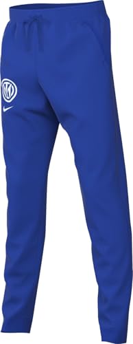 Nike Primera Equipación Club Inter De Milán Jogger De Fútbol De Tejido French Terry Niño, Lyon Blue/White, FQ3107-438, M