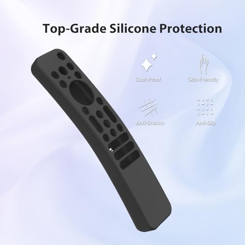 Image of Silicone Cover Case Compatible with Sony Bravia Smart Tv 2023 2024 2025 Voice Remote RMF-TX910U (Black) [Remote NOT Included]