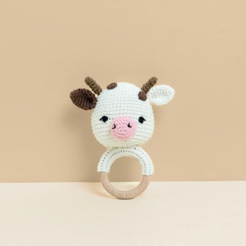 Image of Newborn Gift Set | Crochet Rattle & Muslin Swaddle Combo | Newborn Gift idea | Gifting for Infants /Babies | 100% Muslin swaddlecloth | Toy for Gifting| 3 Months + (AMBA Rattle with Swaddle)