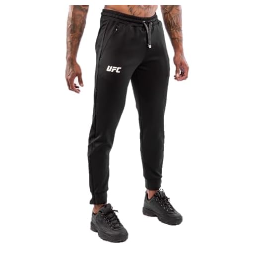 Venum UFC Authentic Fight Night-Pantalón para Hombre Deportivos, Negro, 27-32