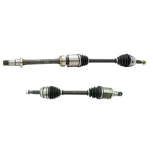 Image of TRQ Front Driver and Passenger Side CV Axle Assembly 2 Piece Set Compatible with 2012-2017 Toyota Camry 2.5L I4 - Verify Fitment, Engine & Trim