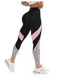 SweatyRocks Women's High Waisted Leggings Color Block Yoga Pants Workout Running Stretchy Seamless Legging Multicolor Small