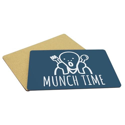 Sets de table bleu Munch Time souples et naperons grand format liège