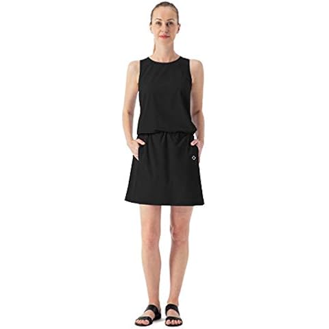 NAVISKIN Damen Sommerkleid Sonnenschutz UPF50+ Outdoorkleid leichtes Funktions-Kleid ärmellos Road Dress Schwarz Größe S Cover