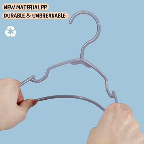 Baby Hangers For Closet - 11.4 Inch 60 Pack Plastic Kids Hangers - Children Hangers & Infant Hangers & Toddler Hangers For Clothes (Gray) #TOP3