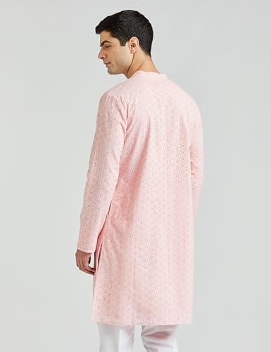 Image of Symbol Premium Men Cotton Embroidered Long Kurta