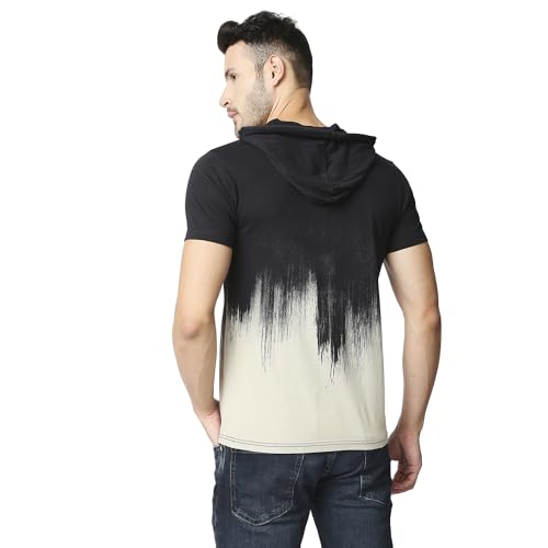 Image of Pepe Jeans Men's Cotton Printed Loose Fit T-Shirt with Hood