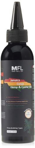 Made For Locs Jamaica Ganja Hemp Locs Oil | Lightweight Foaming Conditioning Oil with Tropical Scent - Ideal for Locs & Dreadlocks 4 oz