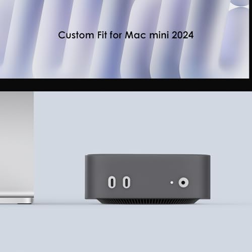 Image of Case for Apple 2024 Mac mini M4 / M4 Pro,NOUKAJU Silicone Protective Cover,Drop-Proof,Scratch-Proof,Shock-Proof,Dust-Proof,Protective Case for Mac mini 2024(Clear-Black)