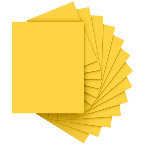 Dark Yellow Cardstock Paper 8.5 x 11 40 Sheets Cardstock Printer Paper 8.5x11 Gold Yellow Card Stock Paper 8.5 x 11 200 GSM Construction Paper for DIY Cards Greeting Cards Menus
