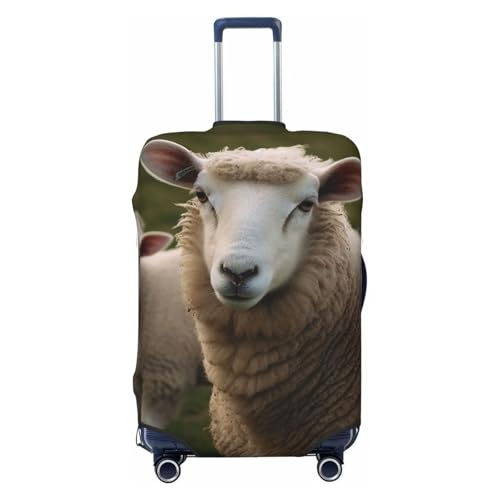 Travel Luggage Cover Fashion Suitcase Protector Sheep Animal Spandex Baggage Covers Washable Suitcase Covers Anti-Scratch Luggage Cover Protectors Fits 18-32 Inch Suitcases Small
