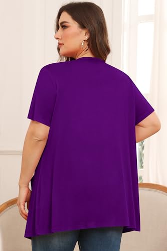 Image of TIANZHU Plus Size Cardigan for Women Lightweight Short Sleeve Summer Dressy Light Cardigan