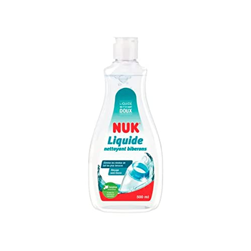 NUK Flessenreiniger | 500 ml | Ideaal voor het wassen van flessen, zuignappen en accessoires | zonder geur | pH-neutraal | fles van 100% gerecyclede materialen