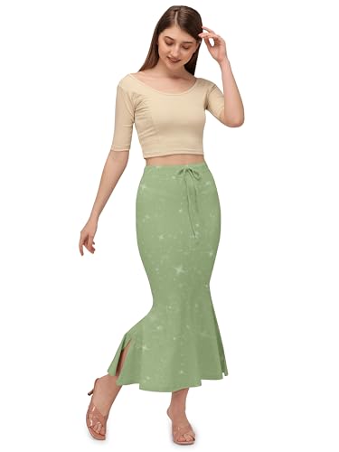 Image of Mehrang Stretchable Shimmer Saree Shapewear Petticoat for Women, Skirts for Women,Shape Wear Dress for Saree