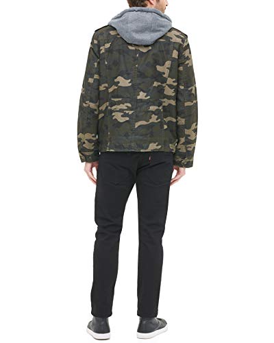 Image of Levi's Men's Washed Cotton Hooded Military Jacket (Regular & Big & Tall Sizes)