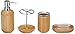 Produktbild AmazonBasics - Bambus-Badezimmer-Set, Rund, 4-teilig
