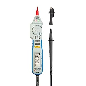 peaktech 1080 multimètre stylo, testeur de tension numérique ncv avec affichage led, voltmètre, ampèremètre Électronique, testeur de continuité, ac/dc, 2000 counts max. 600 v
