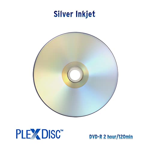 Plexdisc Dvd-R 4.7Gb 16X Silver Inkjet Printable Surface Hub Printable - 100Pk Cake Box (Ffp) 632-315-Bx, 100 Discs #TOP1