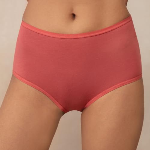 Image of NYKD High Rise Full Brief Cotton Stretch Full Rear Coverage Panty with Super-Soft Elastic & Back Coverage - NYP036 (Pack of 3)