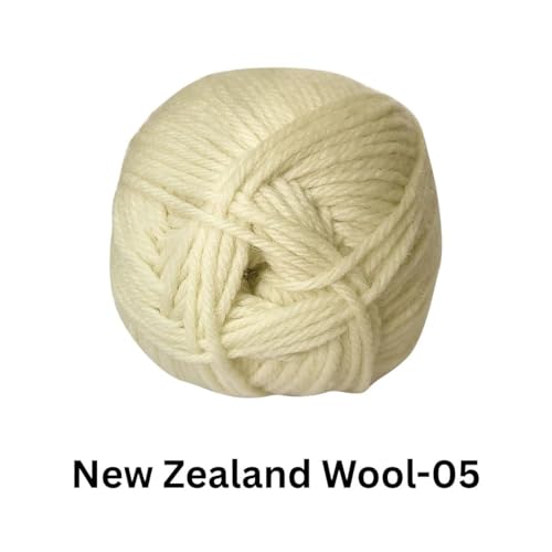 Image of VCR Beige Chunky Wool Yarn, 100 Grams, Hank, 196 Meters, 100% New Zealand Wool Knitting Yarn, Soft Crosia Thread Suitable for Baby Blankets & Booties Pack of 1