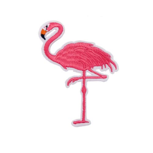 Flamingo Patch aufbügler zum aufbügeln Aufnäher Applikationen Bügelbild auf Kleidung,Hut, Kissen, DIY-Zubehör (FLMG-09) Cover