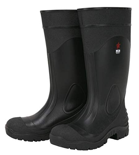 Image of MCR Safety 16 inch PVC Black Boot, Steel Toe, Construction, 1 Pair, Size 10