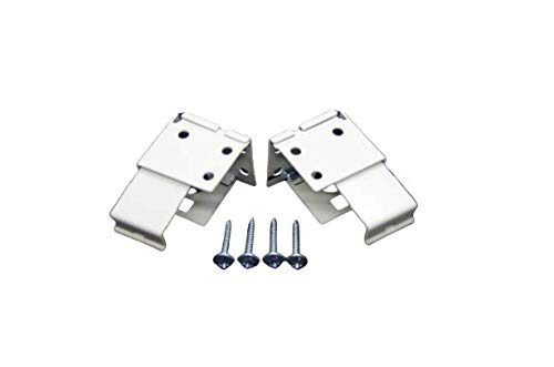 HomeAmoreHorizontal Mini Blind Brackets 1" X 1" (1 Set + 4screws) Alabaster Color