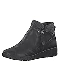 Absatzhöhe: 4 cm Jana Damen Stiefelette 8-8-26461-29 001 H-Weite gefütterte Schuhe kalte Jahreszeit bequem weite Schuhweite mit Reißverschluss