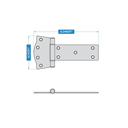National Hardware N166-030 6-in Mountain Modern T Black Gate Hinge, 2 Count by National Hardware - Used condition - Image 5