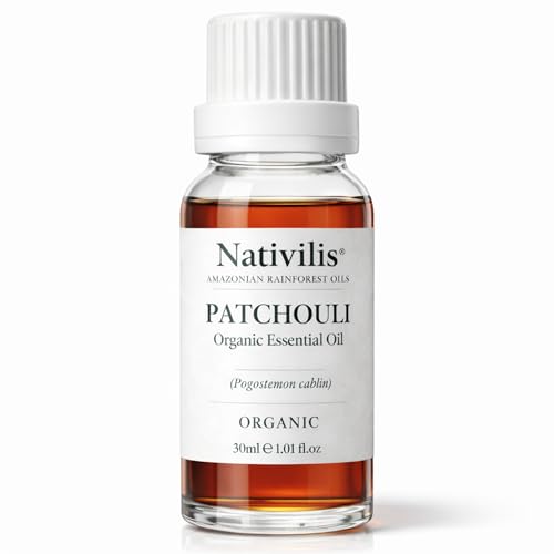 Huile essentielle de patchouli bio Pogostemon cablin anti-pellicules et cheveux gras