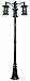 Canarm IOL156BK Treehouse 3-Light Outdoor Post-Light