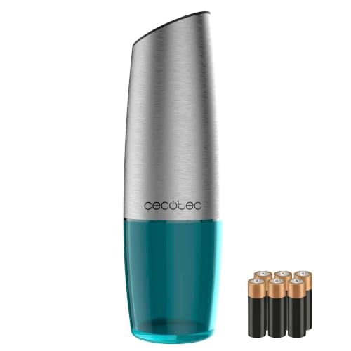 Cecotec Molinillo de Especias Eléctrico InstantMill Gravity. Cuerpo de Acero Inoxidable con función gravity, Amoladora Cerámica, Molienda Ajustable, Ventanas de acrílico, Luz LED incorporada