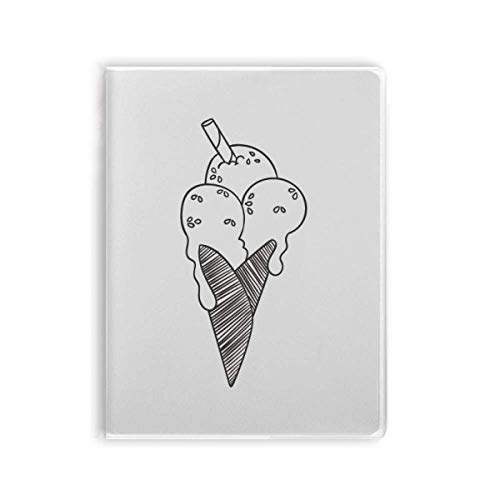 Carnet de notes à couverture souple haut de gamme motif biscuit sésame finition noire