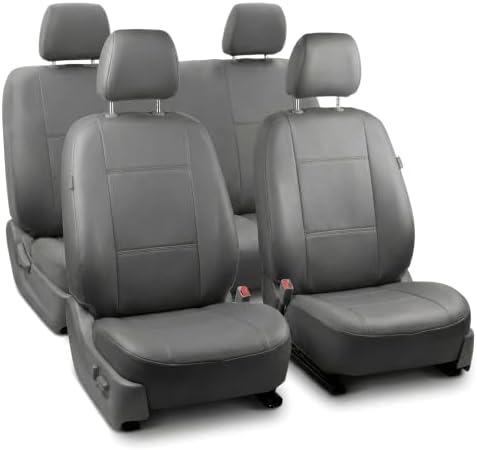 FH Group Car Seat Covers PU Leather Full Set Automotive Seat Cove...