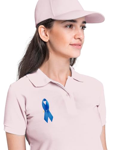 Image of Curvier 100PCS Blue Satin Awareness Ribbons Lapel Pins Diabetes Awareness Ribbon