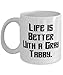 Life is Better With a Gray Tabby. 11oz 15oz Mug, Gray Tabby Cat Cup, Funny Gifts For Gray Tabby Cat from Friends, Cat toys, Catnip, Scratching post, Cat food, Water fountain, Litter box